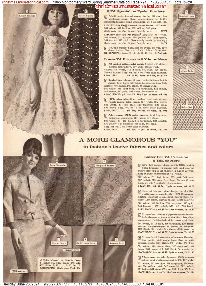 1965 Montgomery Ward Spring Summer Catalog, Page 294
