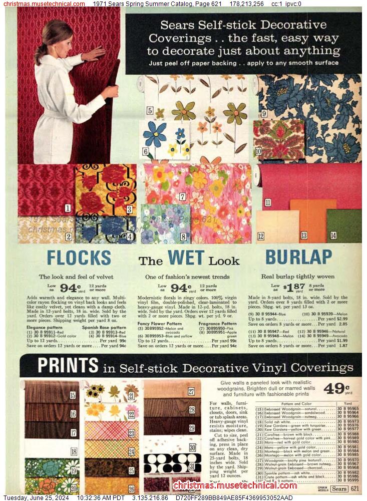 1971 Sears Spring Summer Catalog, Page 621