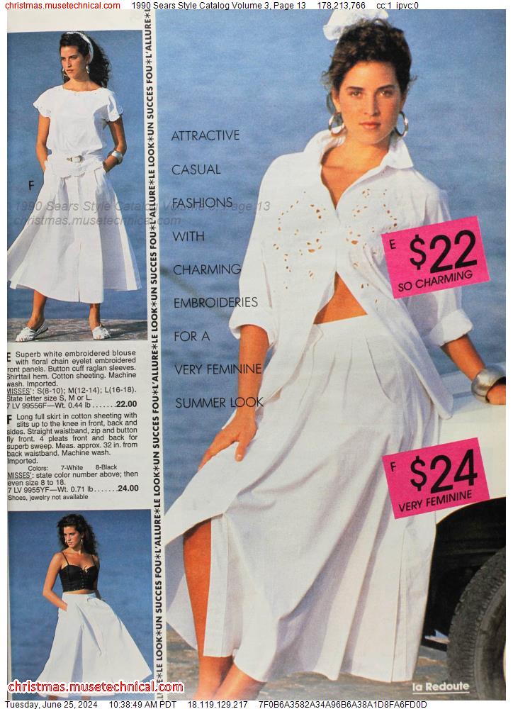 1990 Sears Style Catalog Volume 3, Page 13