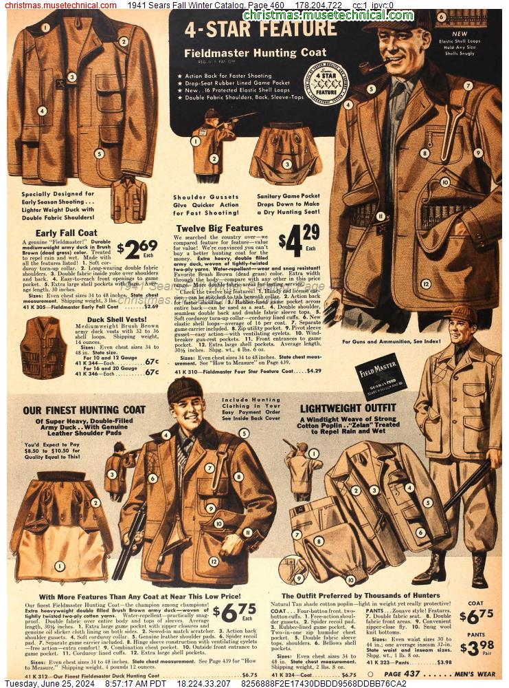 1941 Sears Fall Winter Catalog, Page 460