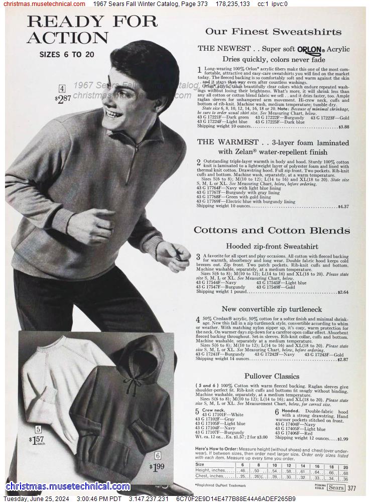1967 Sears Fall Winter Catalog, Page 373