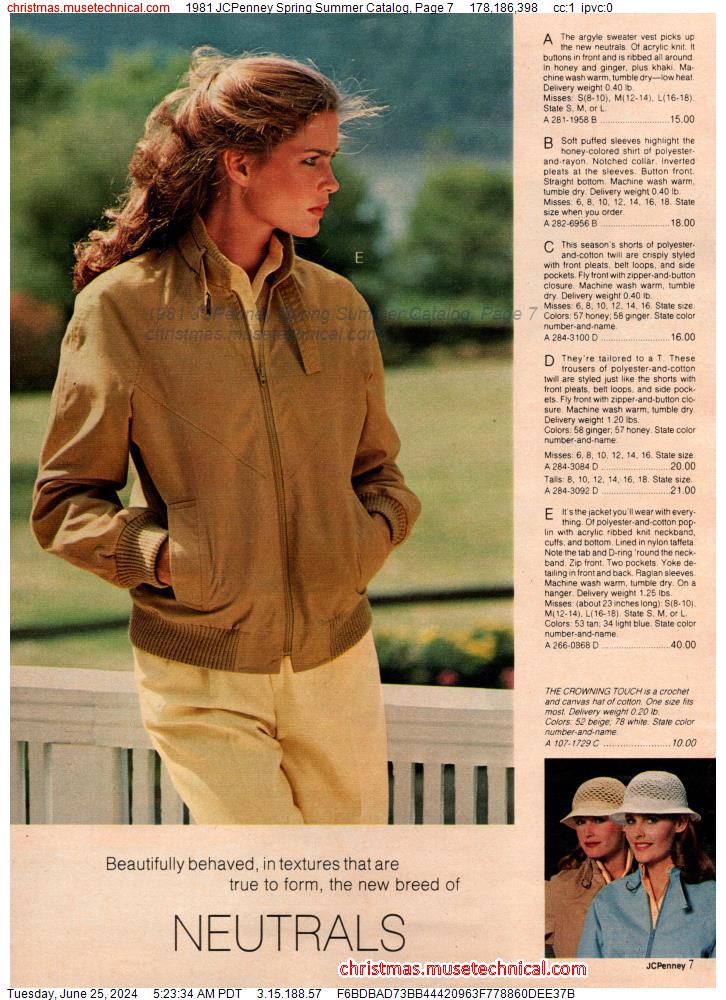 1981 JCPenney Spring Summer Catalog, Page 7