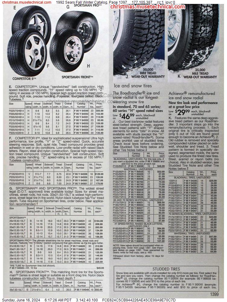 1992 Sears Fall Winter Catalog, Page 1397