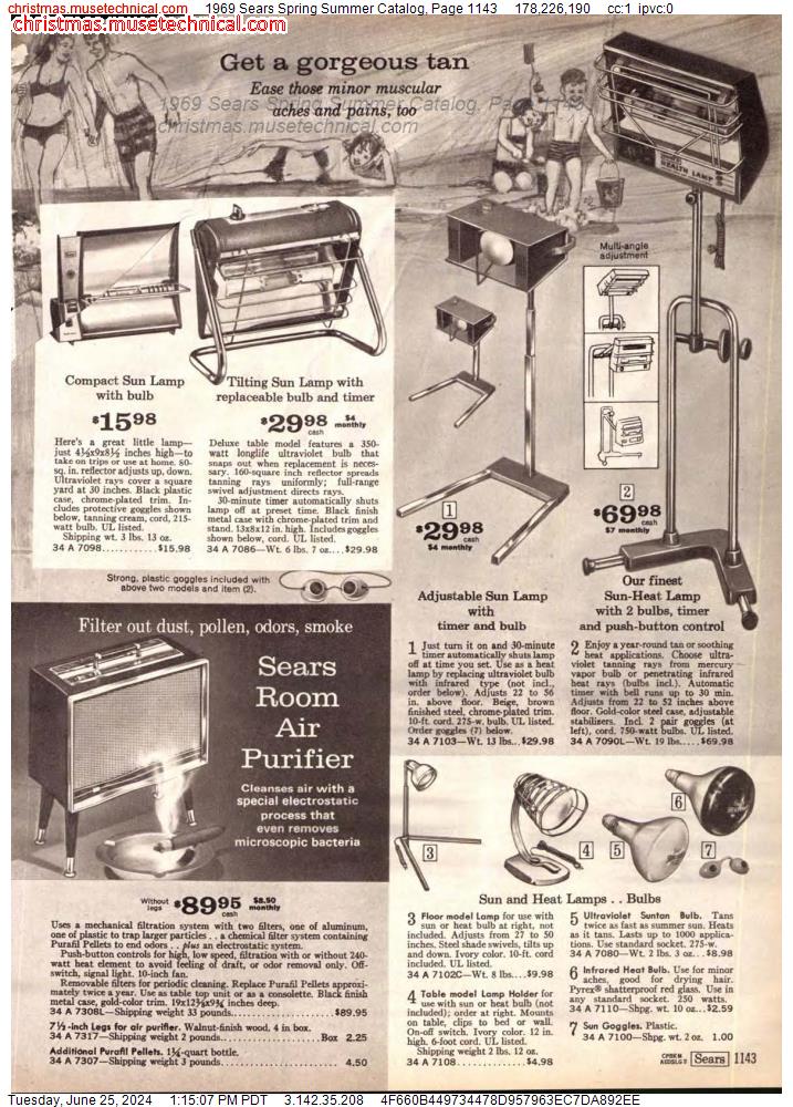 1969 Sears Spring Summer Catalog, Page 1143