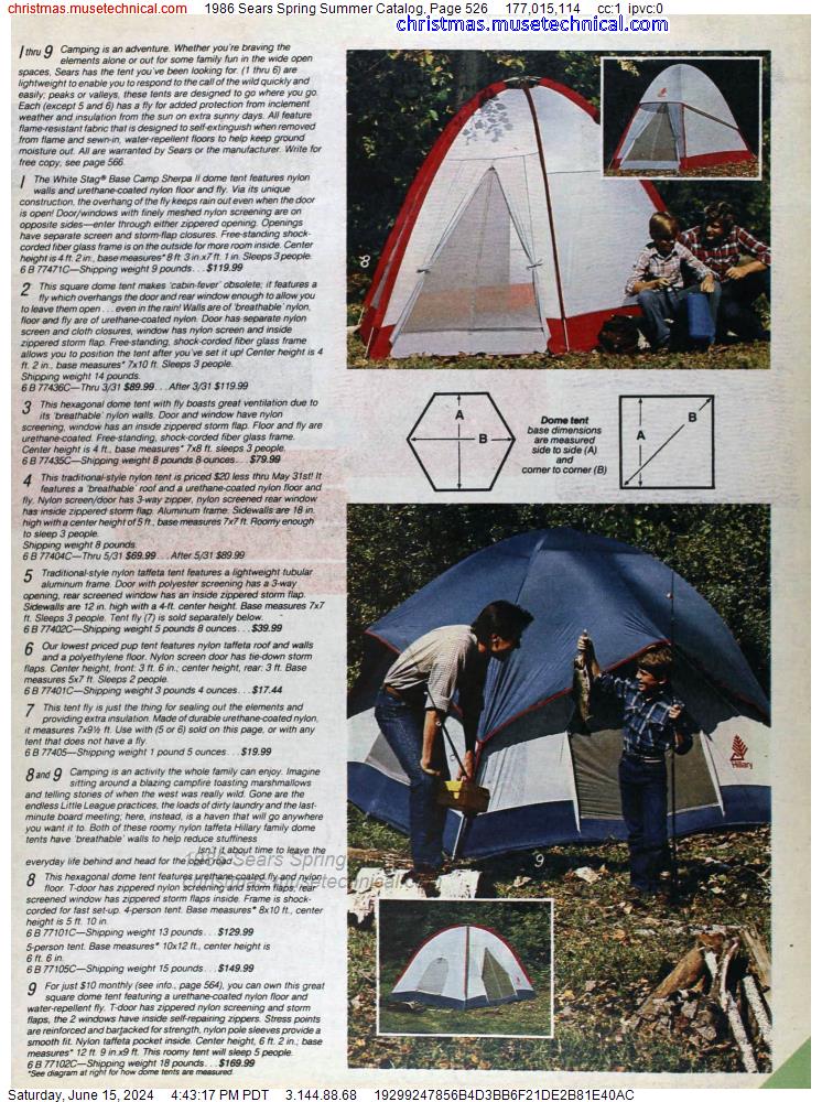 1986 Sears Spring Summer Catalog, Page 526