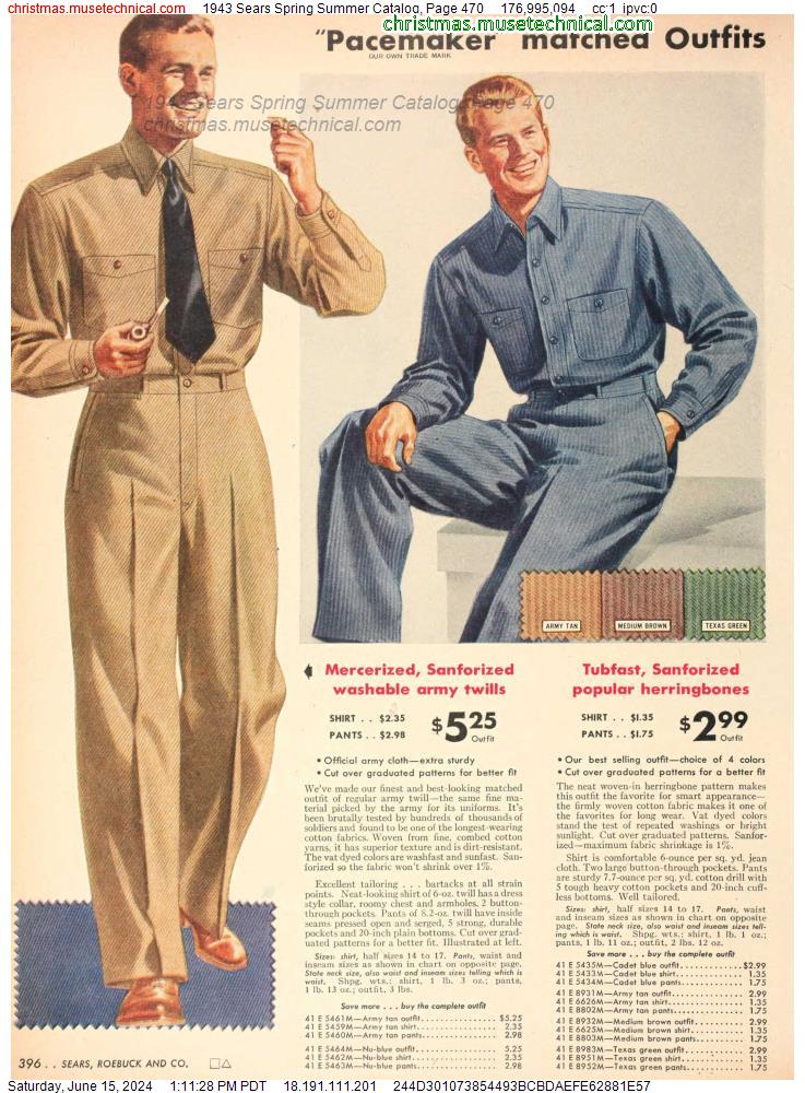 1943 Sears Spring Summer Catalog, Page 470