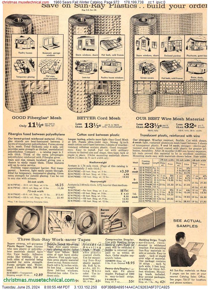 1960 Sears Fall Winter Catalog, Page 972
