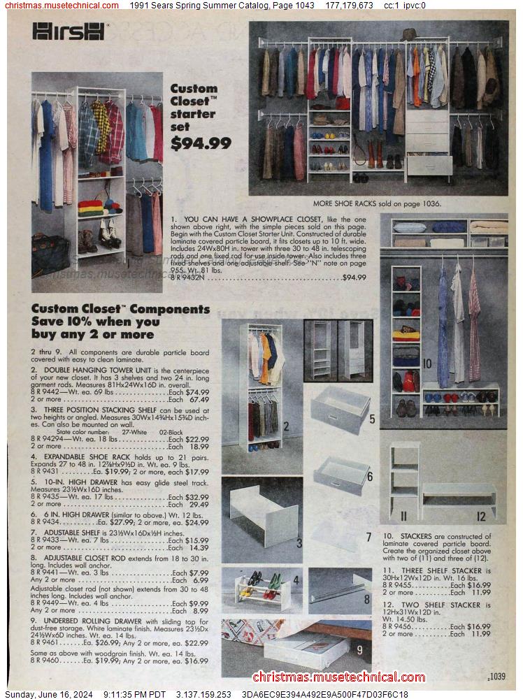 1991 Sears Spring Summer Catalog, Page 1043