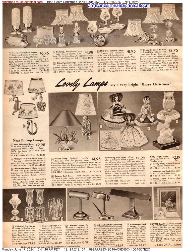 1951 Sears Christmas Book, Page 352