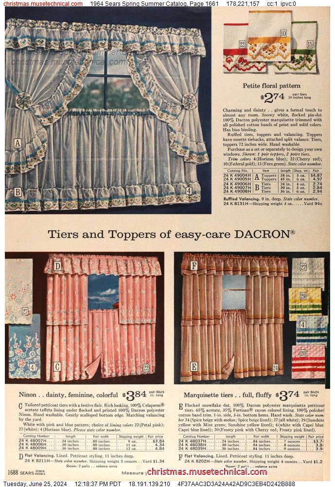 1964 Sears Spring Summer Catalog, Page 1661