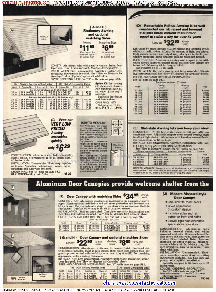 1978 Sears Spring Summer Catalog, Page 898
