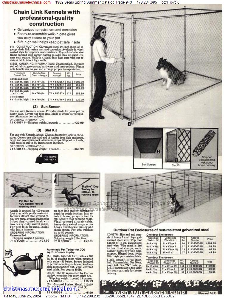 1982 Sears Spring Summer Catalog, Page 943