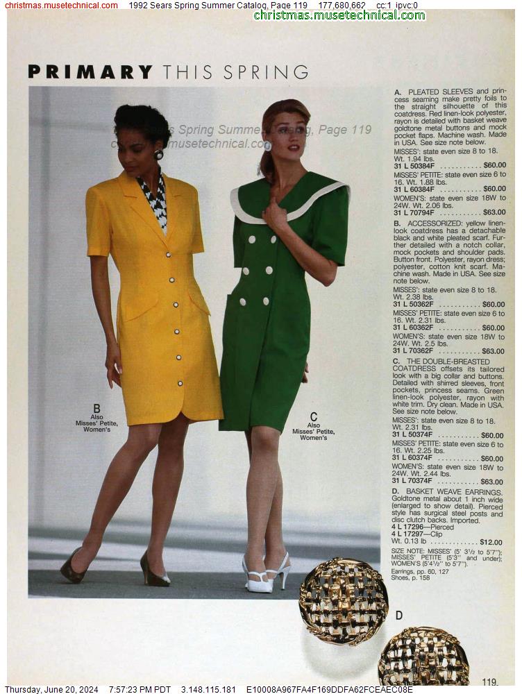 1992 Sears Spring Summer Catalog, Page 119