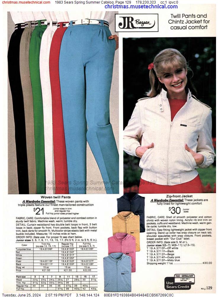 1983 Sears Spring Summer Catalog, Page 129