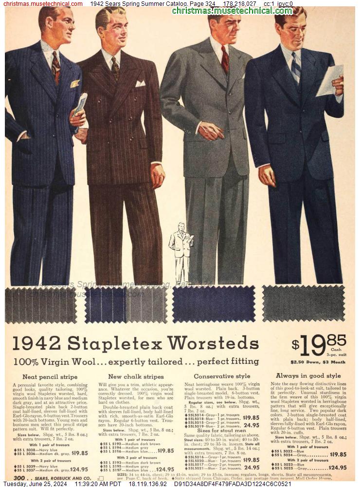 1942 Sears Spring Summer Catalog, Page 324