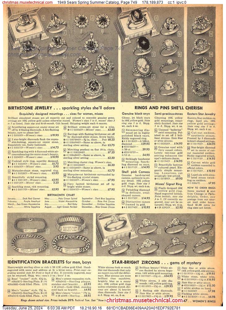 1949 Sears Spring Summer Catalog, Page 749