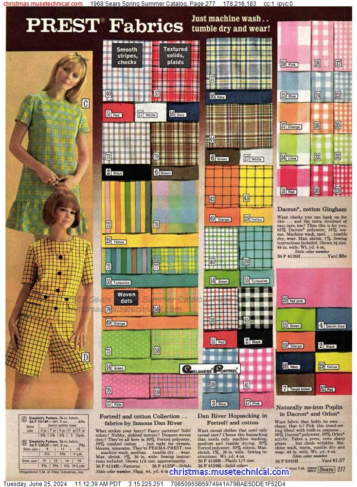 1968 Sears Spring Summer Catalog, Page 277