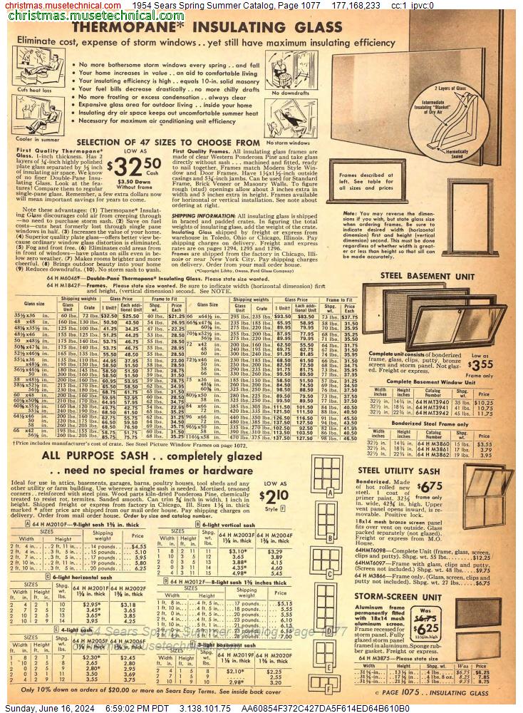 1954 Sears Spring Summer Catalog, Page 1077