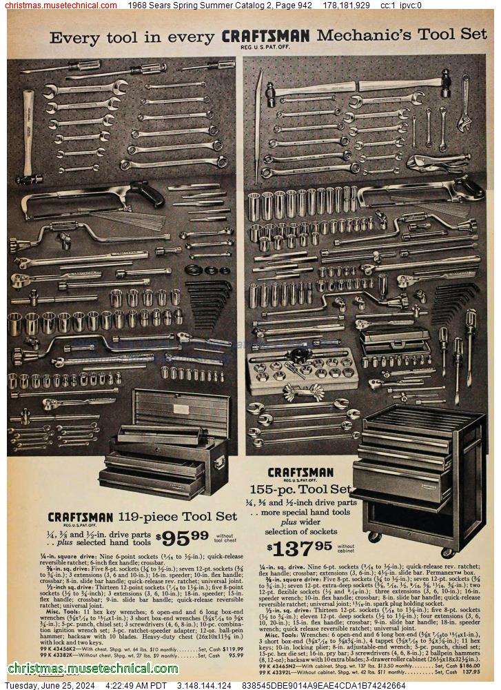 1968 Sears Spring Summer Catalog 2, Page 942