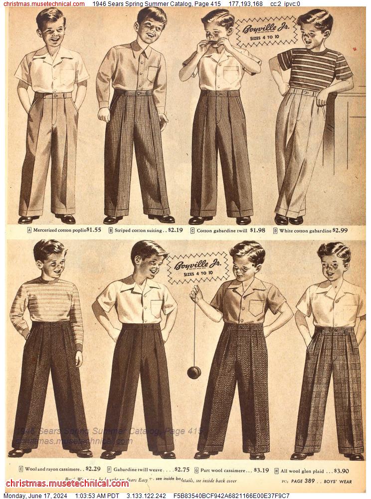 1946 Sears Spring Summer Catalog, Page 415
