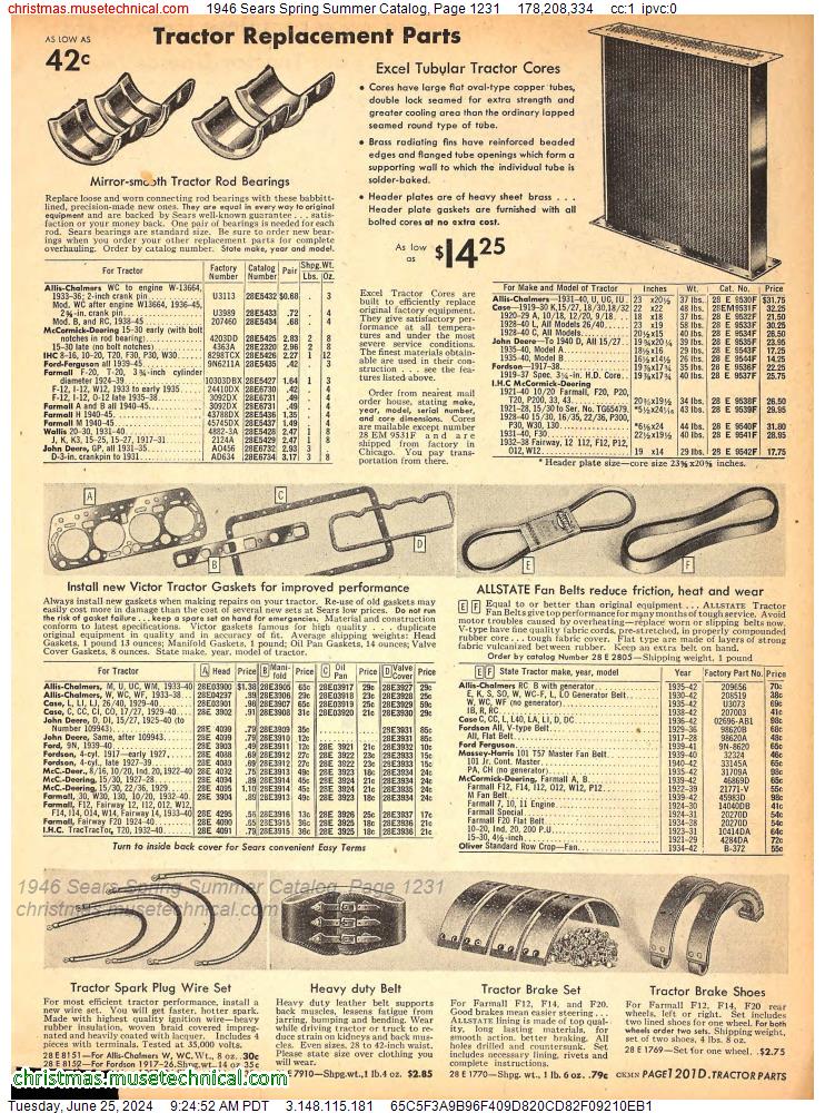 1946 Sears Spring Summer Catalog, Page 1231
