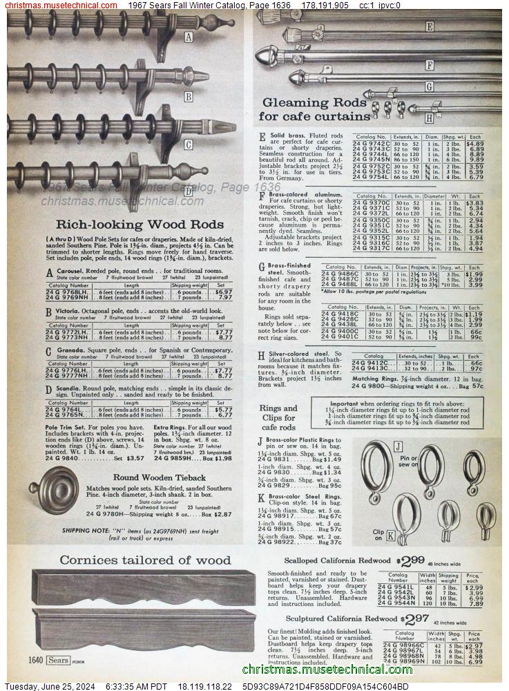 1967 Sears Fall Winter Catalog, Page 1636