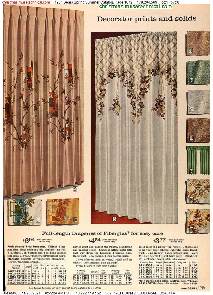 1964 Sears Spring Summer Catalog, Page 1672