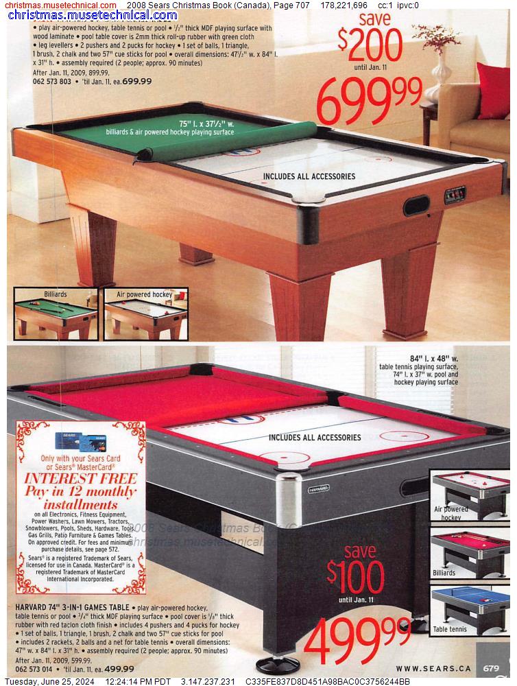 2008 Sears Christmas Book (Canada), Page 707