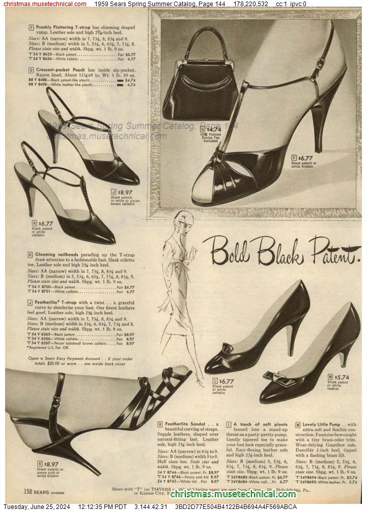 1959 Sears Spring Summer Catalog, Page 144