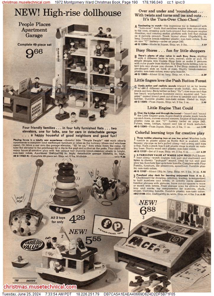 1972 Montgomery Ward Christmas Book, Page 190