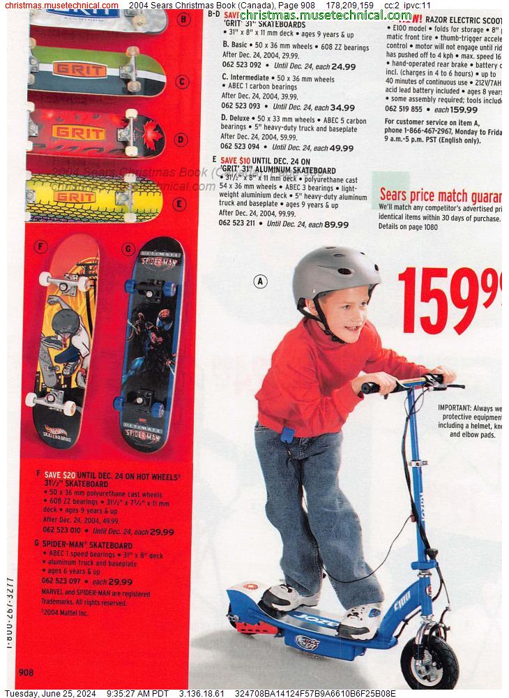2004 Sears Christmas Book (Canada), Page 908