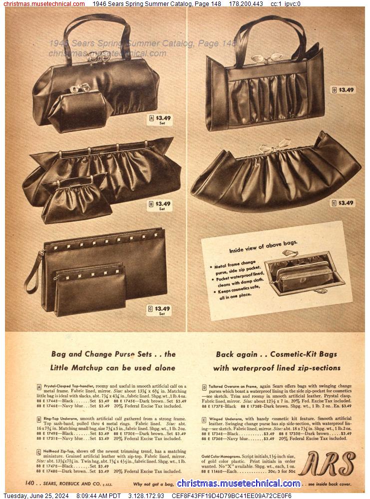 1946 Sears Spring Summer Catalog, Page 148