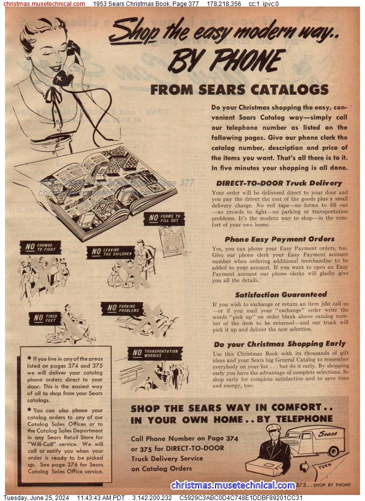 1953 Sears Christmas Book, Page 377