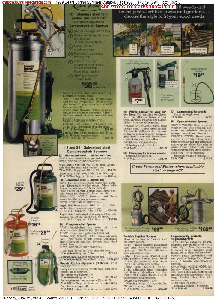 1979 Sears Spring Summer Catalog, Page 988