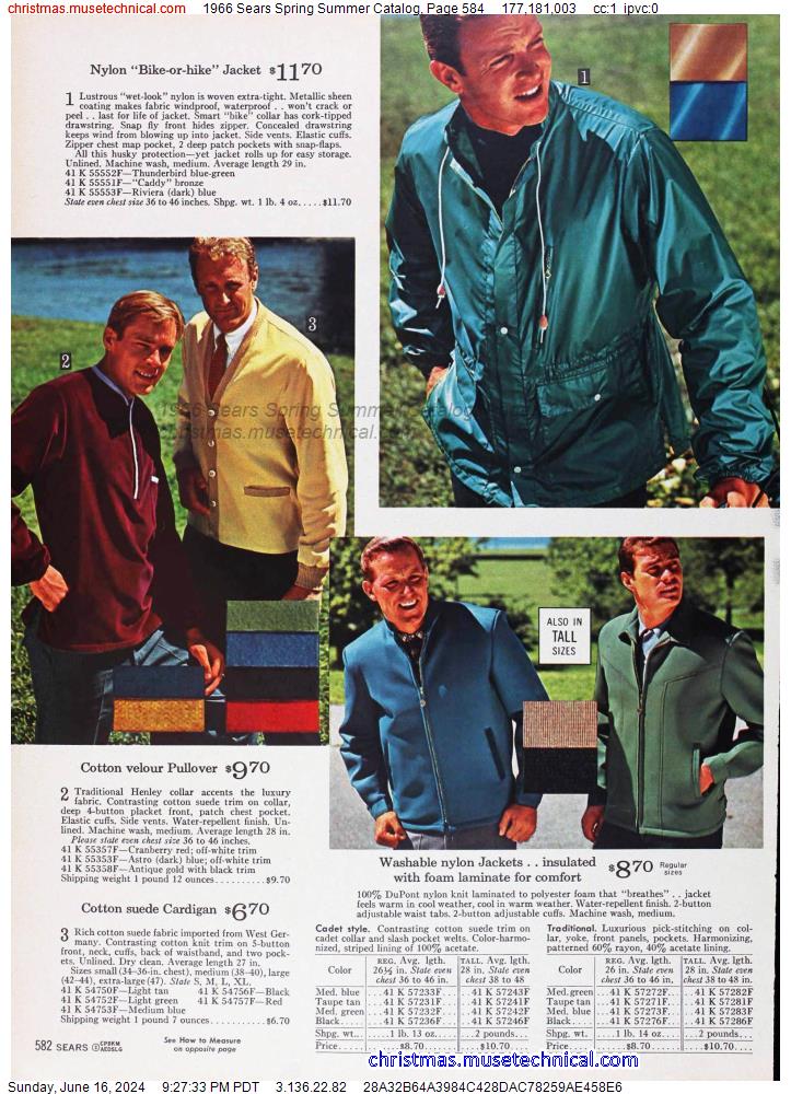 1966 Sears Spring Summer Catalog, Page 584