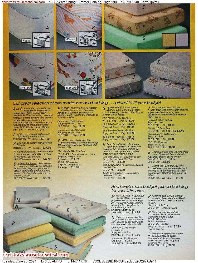 1988 Sears Spring Summer Catalog, Page 598