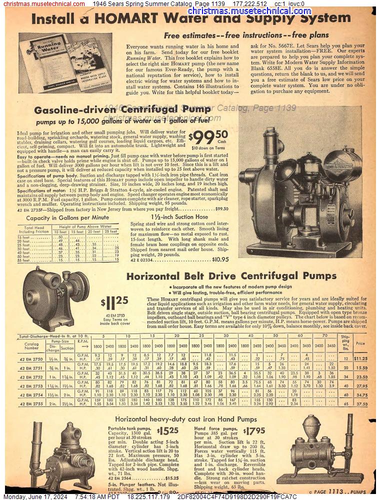 1946 Sears Spring Summer Catalog, Page 1139
