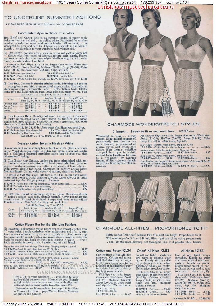 1957 Sears Spring Summer Catalog, Page 261