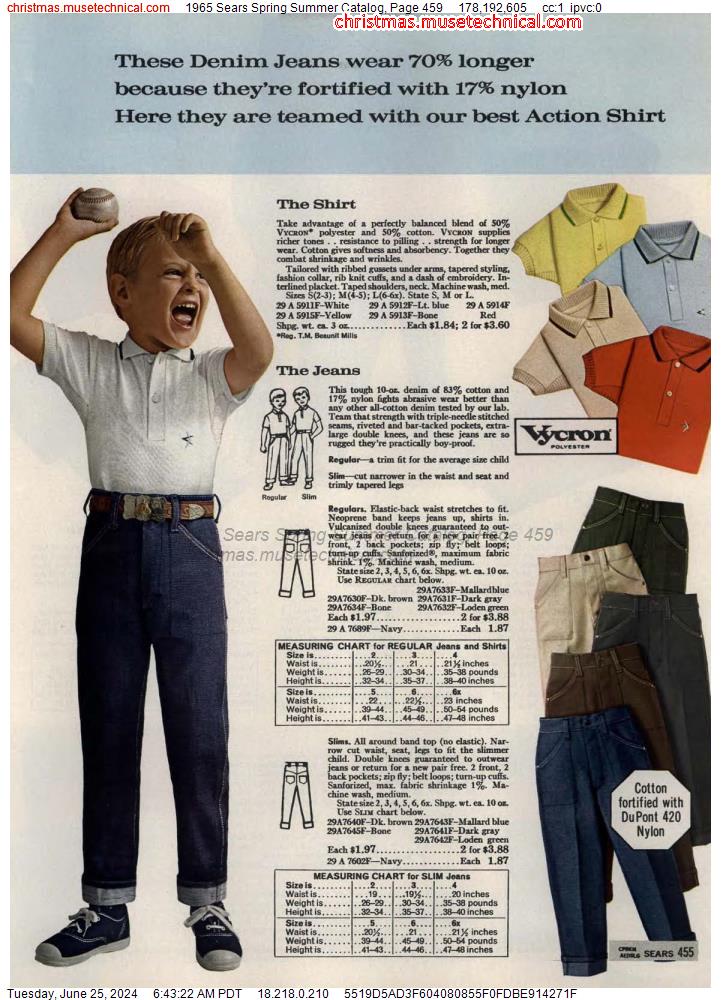 1965 Sears Spring Summer Catalog, Page 459