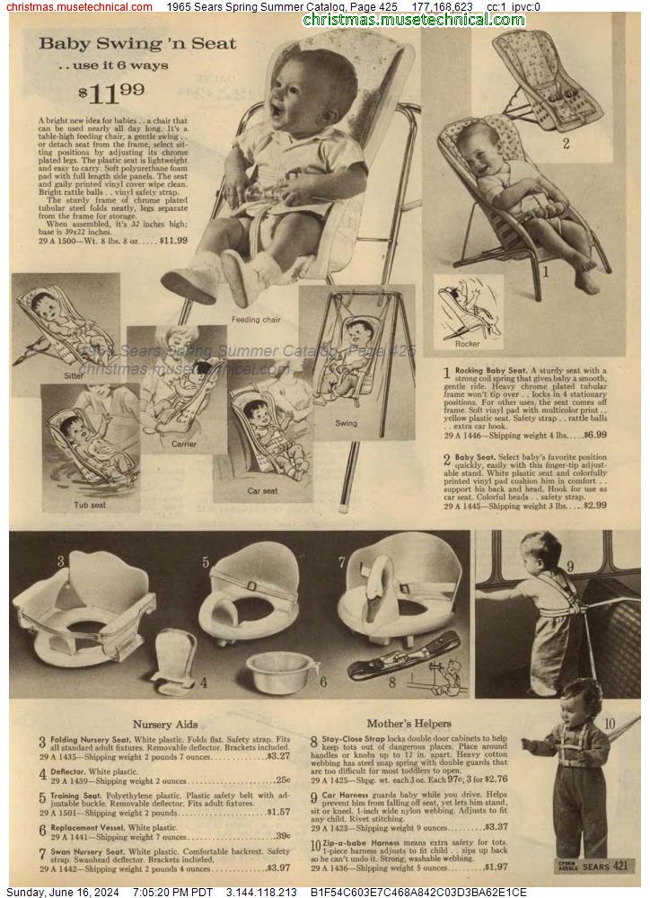 1965 Sears Spring Summer Catalog, Page 425