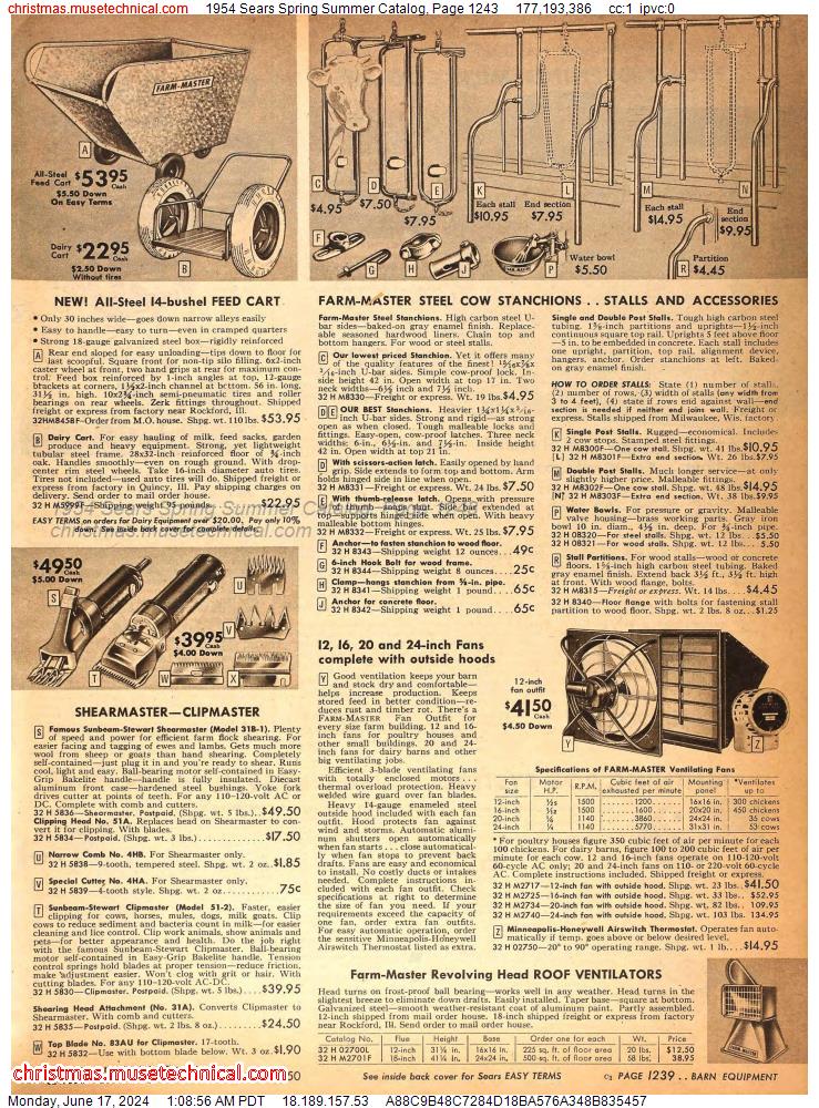 1954 Sears Spring Summer Catalog, Page 1243
