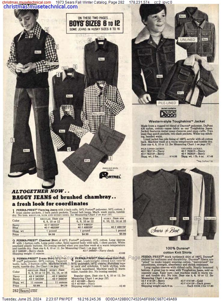 1973 Sears Fall Winter Catalog, Page 282
