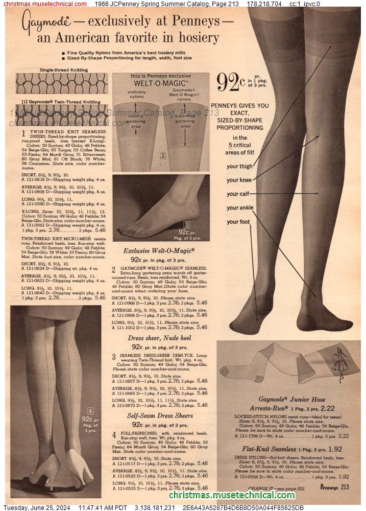 1966 JCPenney Spring Summer Catalog, Page 213