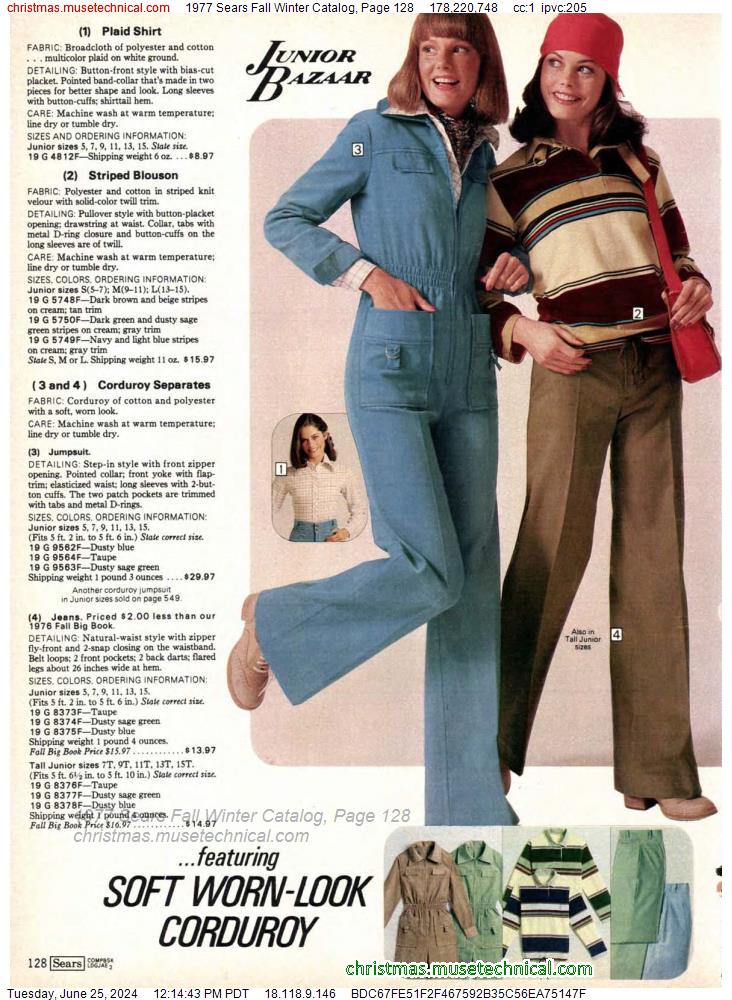 1977 Sears Fall Winter Catalog, Page 128