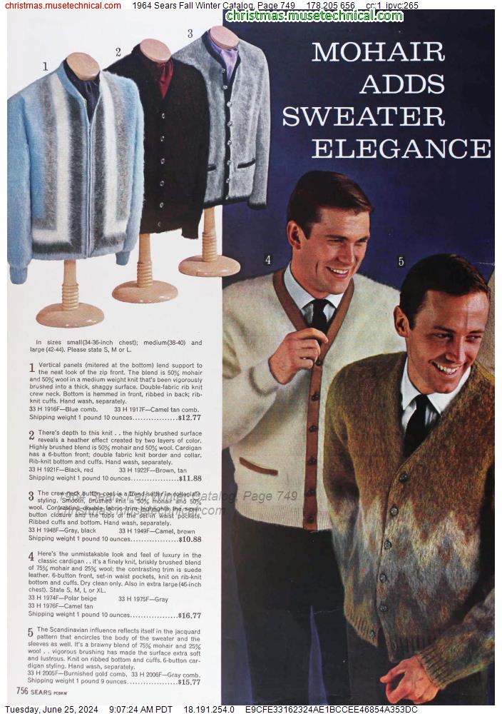 1964 Sears Fall Winter Catalog, Page 749