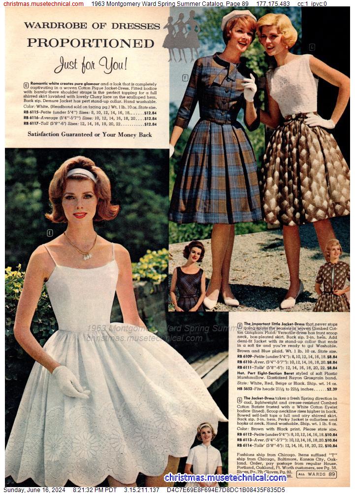 1963 Montgomery Ward Spring Summer Catalog, Page 89