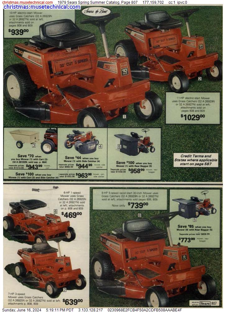 1979 Sears Spring Summer Catalog, Page 807