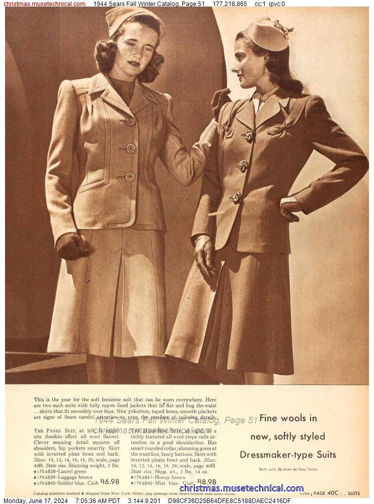 1944 Sears Fall Winter Catalog, Page 51