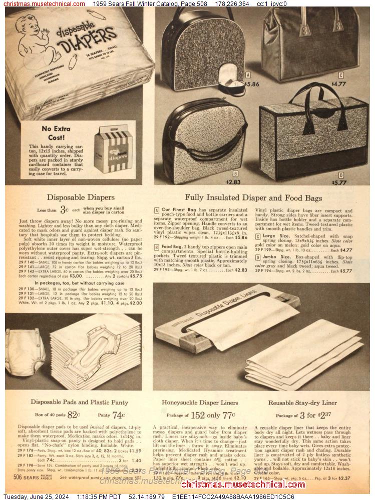 1959 Sears Fall Winter Catalog, Page 508
