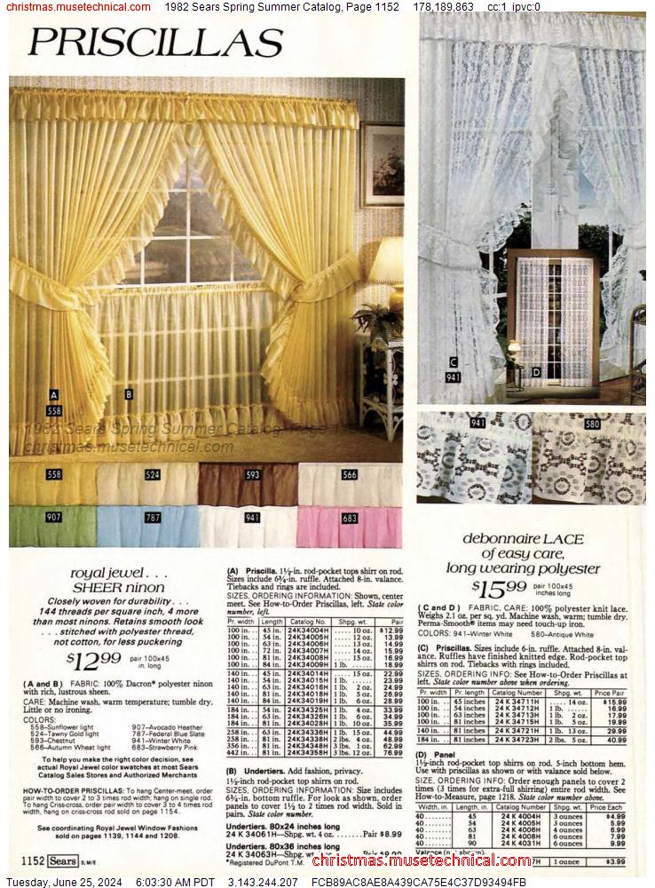 1982 Sears Spring Summer Catalog, Page 1152